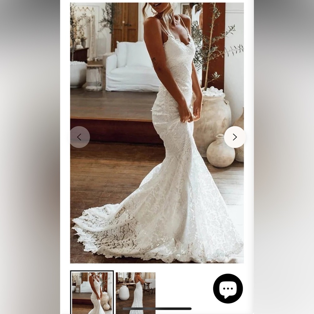 Elegant White Lace Wedding Dress